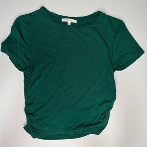 Antistar Green Ruched Side Tee Women’s Small | Stretch Casual Fitted Top